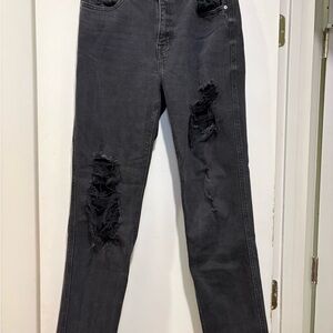 Eunina Black Distressed Skinny Jeans